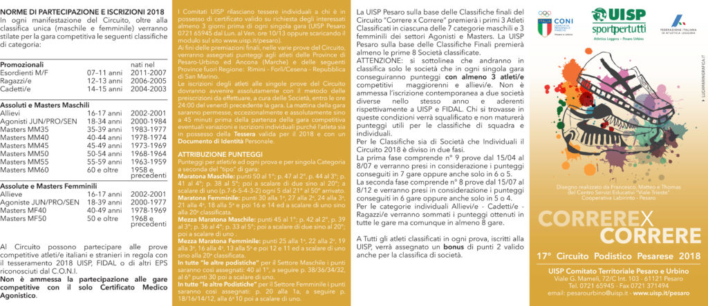 Calenario podistico UISP 2018